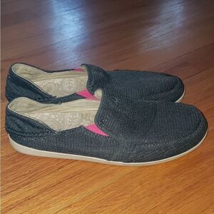 Olukai Waialua Gray Mesh Loafers
